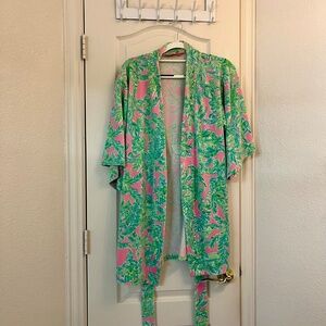 Lilly Pulitzer Elaine Robe Sz XXS/XS - Pink Sand Paradise